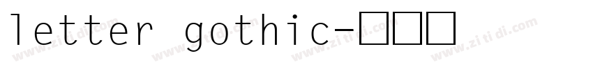 letter gothic字体转换